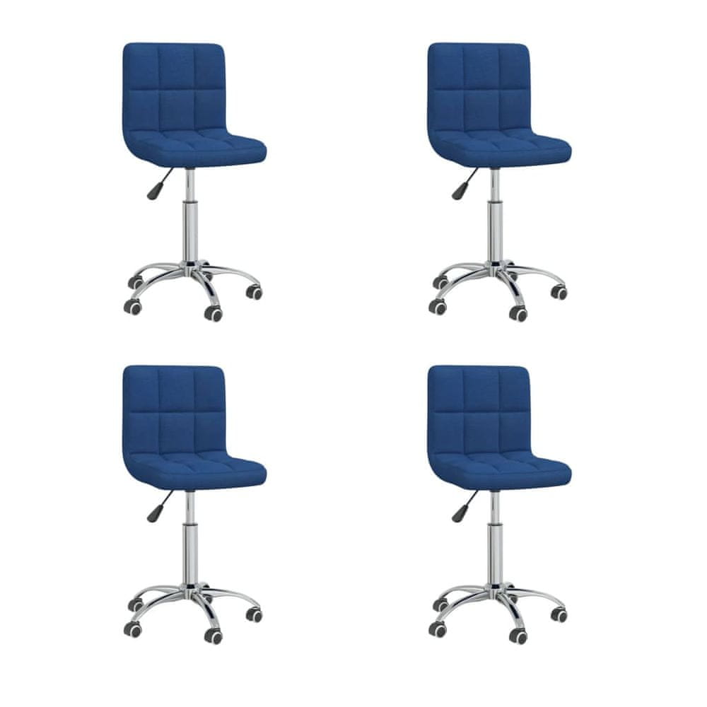 Petromila vidaXL Otočné jedálenské stoličky 4 ks modré látkové